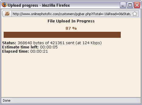 Upload in progress 